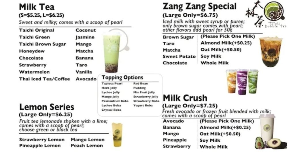 Taichi-Bubble-Tea-Special-Menu